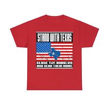 I Stand With Texas Close The Border blk unisex Short Sleeve Tee