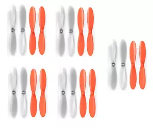 Hubsan X4 Plus H107P Orange Clear Propeller Blades Props 5x Propellers - Picture 1 of 1