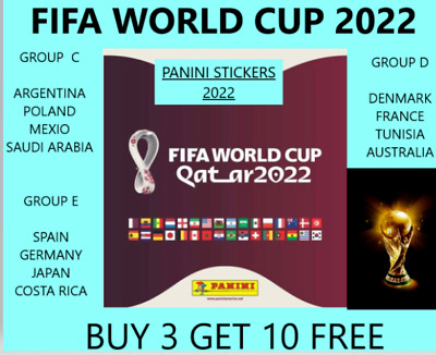 Panini Qatar 2022 Fifa World Cup Stickers,  Groups C &d & E Group B Buy 3 Get 10 • 1.08£