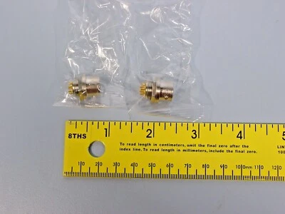 QTY of 2 Tajimi Electronics R05-R8F Miniature Circular Connectors - Image 1 of 4
