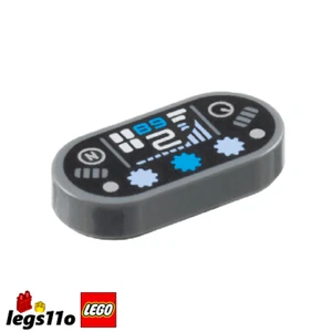 LEGO 1126 / 6521220 - NEW Oval 1x2 Tile with F1 Steering Wheel Control Console - Picture 1 of 5