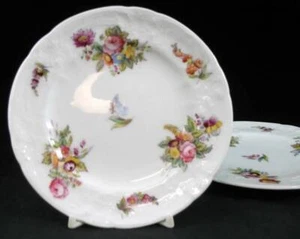 Lote de 2 platos de pan y mantequilla Coalport Sevres Group en relieve sin adornos - Imagen 1 de 5