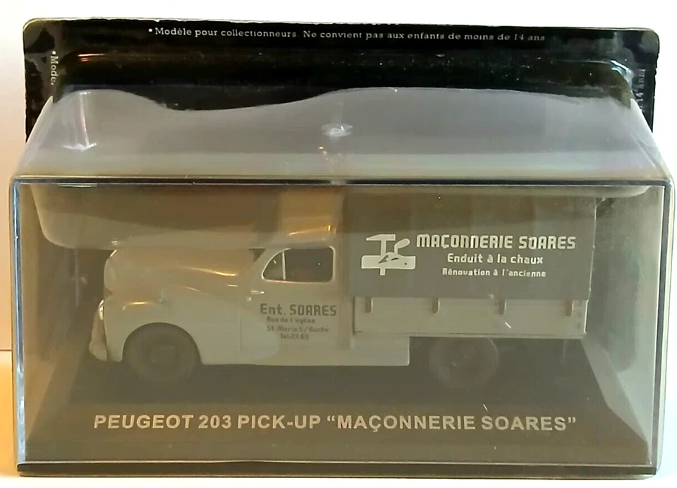 Die cast 1/43 Modellino Auto - Peugeot 203 Pick-up "Maconnerie Soares" - Immagine 1 di 1