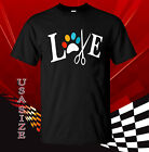 New Shirt Dog Grooming Love Design T-Shirt Usa Size S-5XL