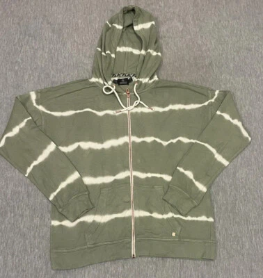 Volcom Sudadera con Capucha Mujer Pequeña Verde Blanca Cremallera Completa Patinador Surf Foto 1 de 4