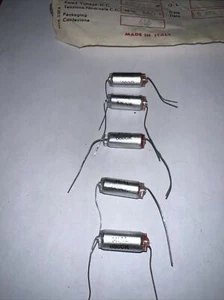 Mial Polystyrene Capacitors 6800 pf 160v Film/Foil type for Audio Lot of 5 - Picture 1 of 7
