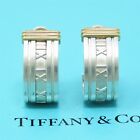 NYJEWEL Tiffany & Co. 18k Gold 925 Silver Atlas 1995 Half Hoop Clip On Earrings