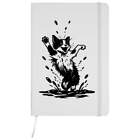 A5 'Cat Splashing in Water' White Hardcover Ruled Notebook (NB00062772)