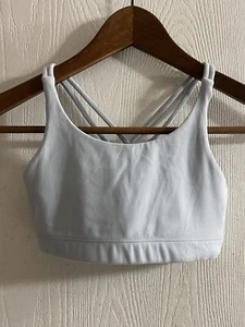 Athleta Girl Ice Light Blue Strappy sports bra size 8-10 - Picture 1 of 3