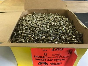 Socket Cap Screws Holo-Krome 6-32x1/2 Special Cadium Plated, Lot of 3,500 - Picture 1 of 1