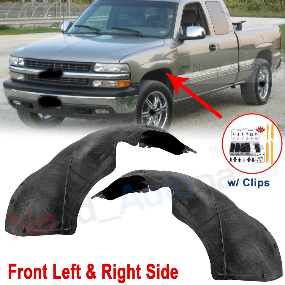 Front Right & Left Fender Liner Set For 1999-2006 Chevy Silverado / GMC Sierra Foto 1 de 4