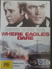 Where Eagles Dare  (DVD, 1969) Clint Eastwood  War  Region  4