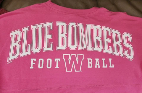 NEW WINNIPEG BLUE BOMBERS FOOTBALL LOGO TUNIC TOP  M Cover