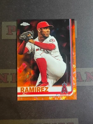 2019 Topps Chrome Baseball Orange Ice Refractor JC Ramirez /25 - Image 1 of 2