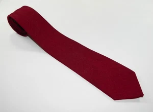 Men's Vintage Vintage CHRISTOPHER HAYES MOYGASHEL LINEN Tie  NARROW RED MAROON - Picture 1 of 2