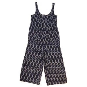 Outerknown Womens Cropped Wide Leg Jumpsuit Size XS Ikat Vacation Resort Beach - Picture 1 of 18