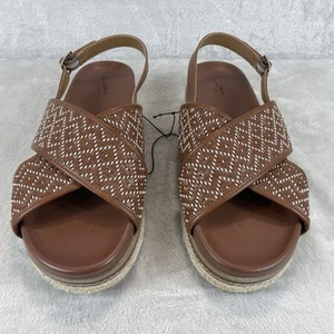 NEW Universal Thread Women's Elisa Platform Sandals - Cognac - Size 11 - Picture 1 of 12