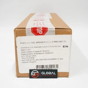 Pokemon Juego de Cartas Coleccionables Fusion Strike 2021 SWSH08 EN Estuche Booster Sellado Inglés  - Imagen 1 de 4