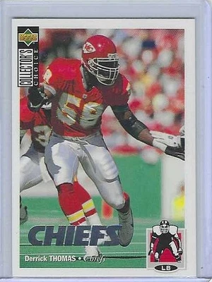 Derrick Thomas "Hof" 1994 UD COLECCIONISTAS ELECCIÓN PLATA PARALELO #214 JEFES Foto 1 de 2