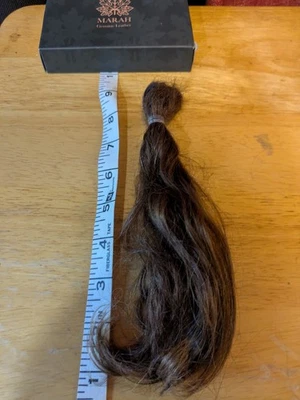 Cabello humano corte fresco 9 pulgadas marrón suave curvilíneo natural  Foto 1 de 2