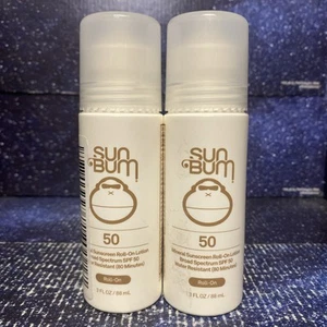 2 X Sun Bum Mineral Sunscreen ROLL-ON Lotion Broad Spectrum SPF 50, 3 Oz ea - Picture 1 of 4