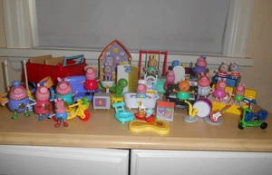 Enorme lotto figure Peppa Pig mobili stanze spa parco giochi auto parlante treno ALTRO - Foto 1 di 24