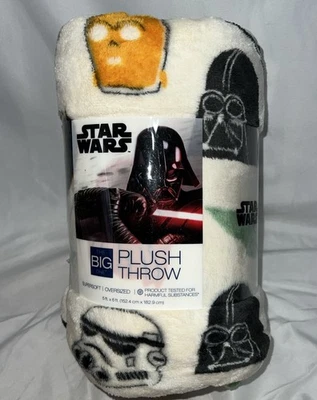 Brand New Star Wars Oversized 5'X6'  Supersoft Printed Plush Throw - Image 1 of 4