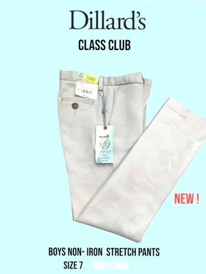 Pantalones elásticos sin hierro para niños Class Club talla 7 vestido escolar de Dillard's - ¡Nuevos! Foto 1 de 4