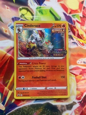 Cinderace - SWSH112 - Pokemon Sword & Shield Promo PreRelease Holo Rare Card NM - Image 1 of 2