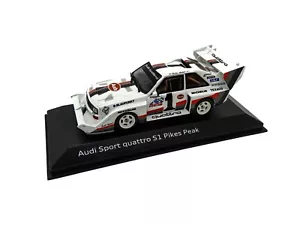 Audi S1 Pikes Peak Quattro Modello Auto Miniatura 1:43 Minichamps Bianco Alpi - Foto 1 di 6