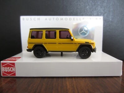 BUSCH 51472 MERCEDES BENZ CLASE G en modelo AMARILLO es PLÁSTICO - HO o escala 1:87 Foto 1 de 3