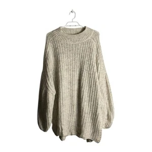 Pilcro Women's Light Gray Cozy Wool Knit Mock Neck Sweater - Picture 1 of 9