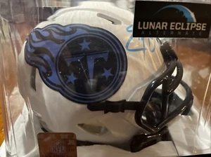 Eddie George Signed Tennessee Titans Lunar Eclipse Mini Helmet Beckett Witnessed - Picture 1 of 6