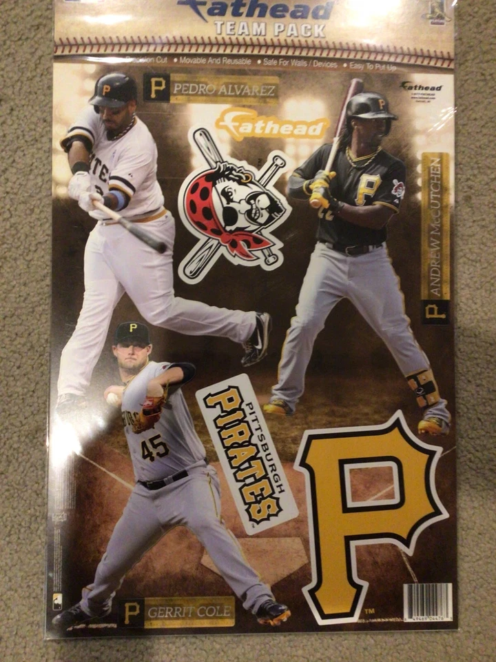 FATHEAD Team Pack Pirates Andrew McCutchen Gerrit Cole Pedro Alvarez + logos - Image 1 of 1