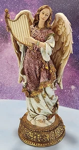 Roman Inc Heaven Blessed Angel Collection 2006 Harmony Angel Holds a Harp 10" - Picture 1 of 9