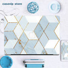 Small Fresh Blue Gold Marble Laptop Case For Macbook Pro Air 11 12 13 15 16 Inch
