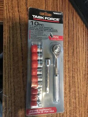 TASK FORCE - 1/4 INCH DRIVE - 6 POINT SAE SOCKET SET - Image 1 of 2