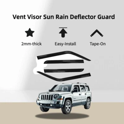Дефлектор защиты от солнца и дождя на козырек окна подходит для Jeep Patriot 2007-2017 - Изображение 1 из 4