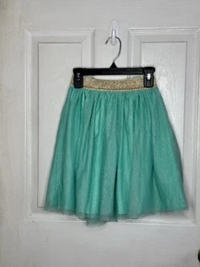 Gap Tulle Skirt Girls Size 6-7 Turquoise Knee Length Party Elastic Waist - Picture 1 of 4
