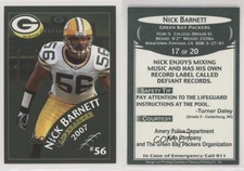 2007 Green Bay Packers Police Amery PD Back Nick Barnett #17