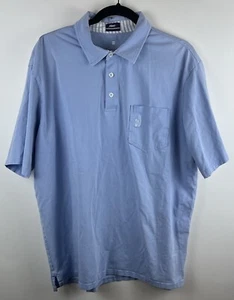 Johnnie Oh Mens XL Light Sky Blue Short Sleeve Golf Polo Shirt Casual Embroider - Picture 1 of 12