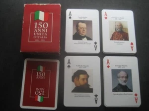 Modiano Poker Deck. 150 Years United Italy. Illustrious Characters - Picture 1 of 7
