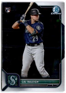 2022 Bowman Chrome #51 Cal Raleigh  RC Rookie Seattle Mariners - Picture 1 of 2