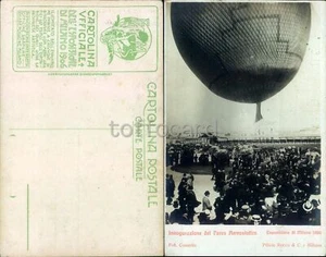 AVIAZIONE CIVILE-PIONIERI-MONGOLFIERA PALLONE-ESPOSIZIONE MILANO 1906-C43-94 - Picture 1 of 1