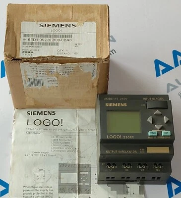 1PC NEW Siemens 6ED1 052-1FB00-0BA6 LOGO PLC CONTROLLER Siemens logo! 230RC - Image 1 of 4