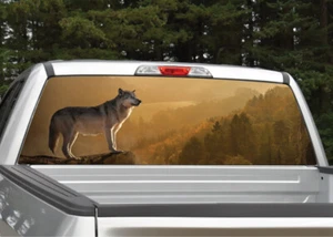 Wolf in Sunset Rear Window Decal Graphic for Truck SUV - Picture 1 of 3