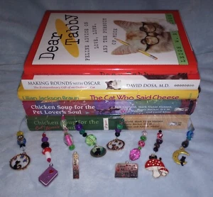 5 Cat Books Beaded Bookmarker Chicken Soup For The Cat Lovers Soul & More - Bild 1 von 9