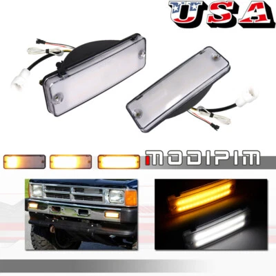 2 прозрачные лампы указателей поворота на передний бампер для 84–88 Toyota 4Runner и пикапа - Изображение 1 из 4