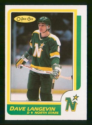 DAVE LANGEVIN 1986-87 O-PEE-CHEE 86-87 NO 218 EXMINT+         23079 - Image 1 of 2