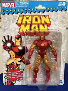 Marvel Legends Retro IRON MAN WITH BOOT THRUSTERS Hasbro 6” Inch 2017 Tony Stark - Picture 1 of 9
